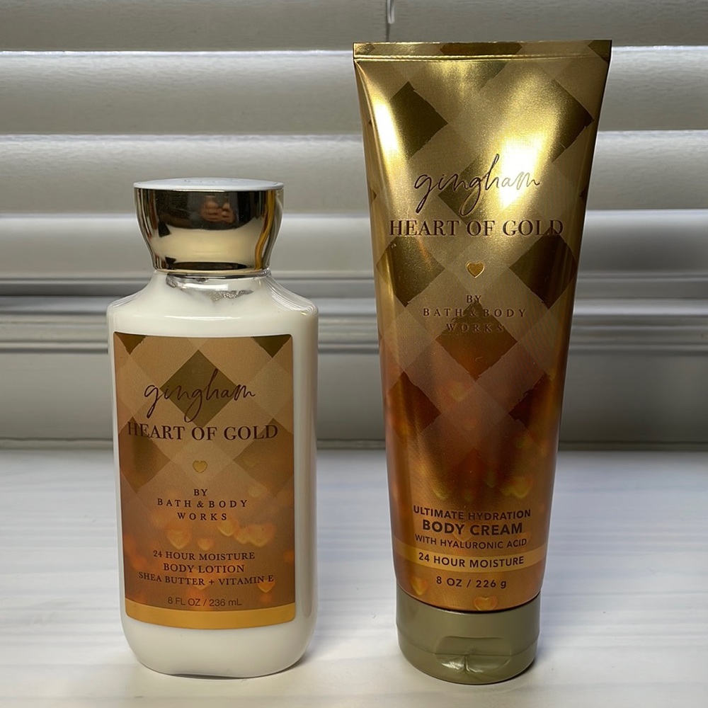 Gingham heart of gold set